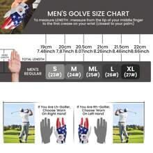 FINGER TEN Golf Gloves Men Left Hand Right 1 Pack Leather All Weather Grip Soft Breathable Flexible For Men