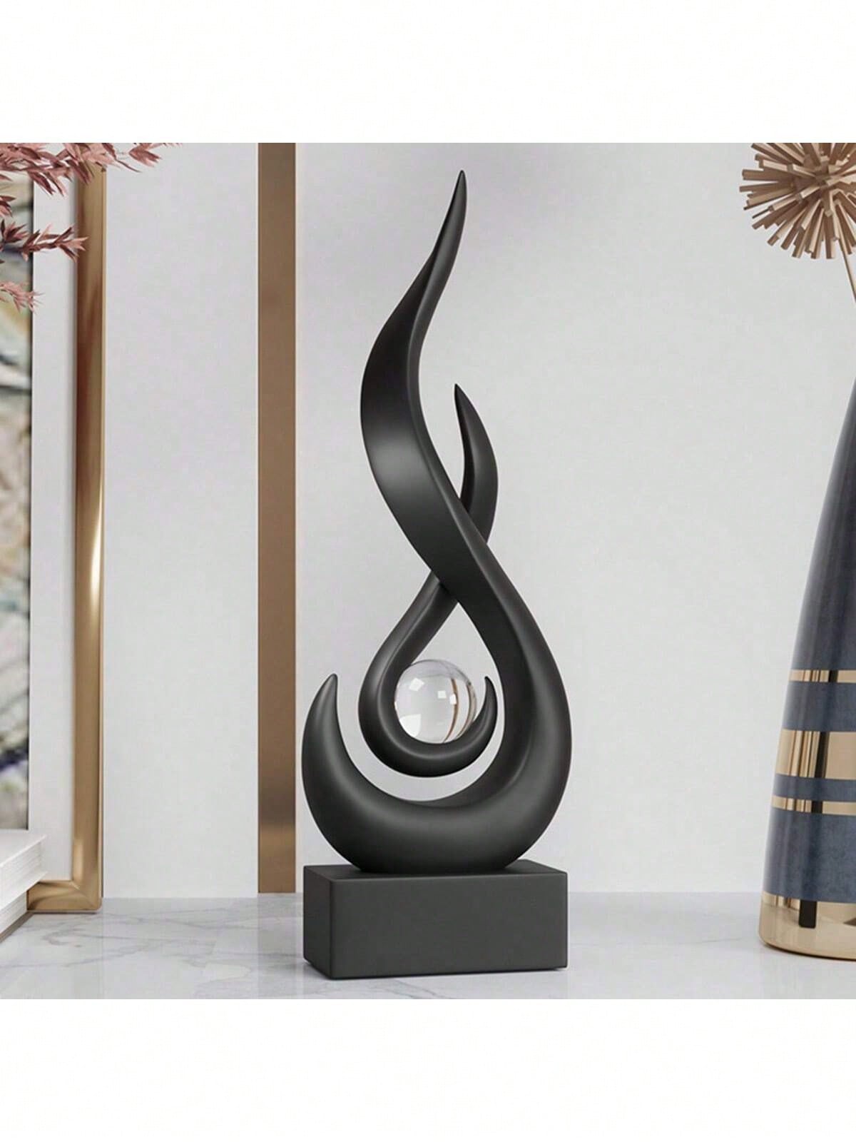 قطعة واحدة ، تمثال اللهب التجريدي ديكور فني حديث ل...