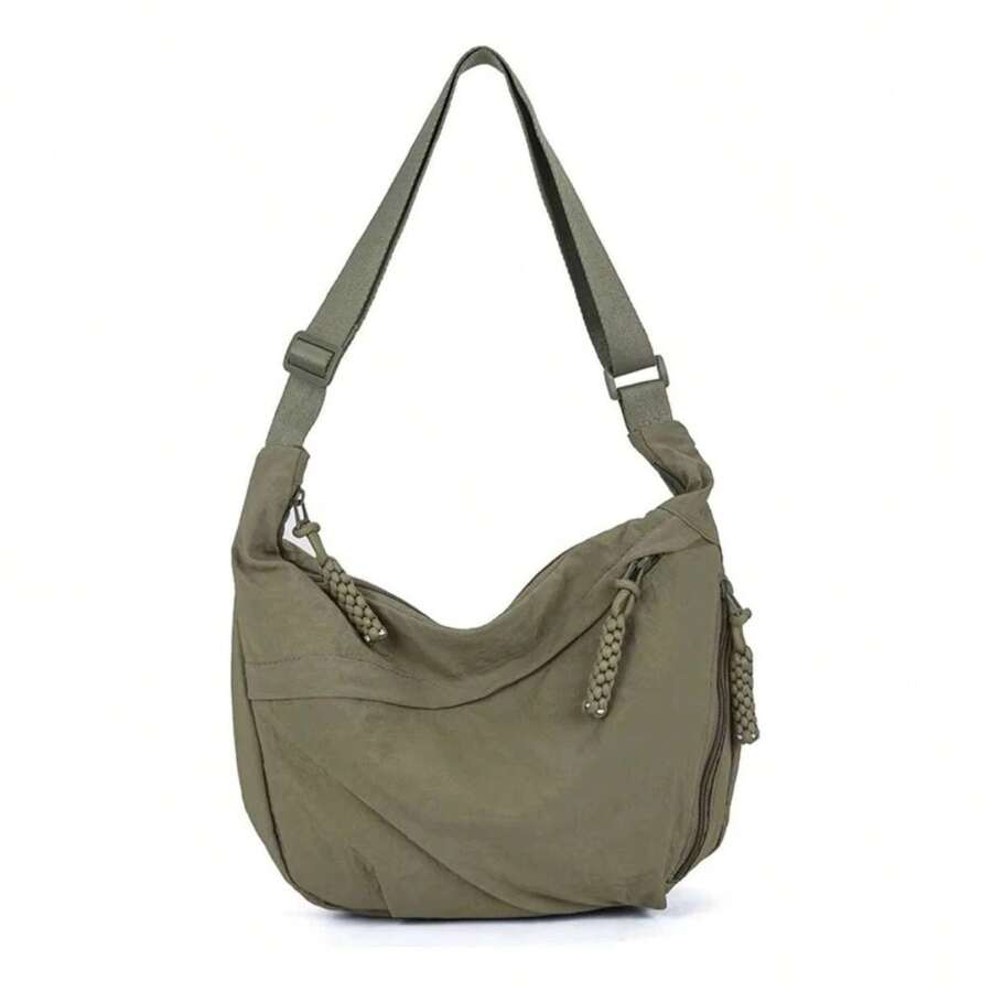Alwy (0006) Versatile And Lightweight Nylon Crossbody Bag Simple Casual College Style, - màu xanh lá - Xem 1