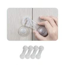 4pcs Child Safety Locks, Baby Proofing Double-Open Locks For Refrigerator Drawers, Cabinet Doors, Cupboard Protection Clamps