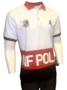 Playera Polo marca New Forest Polo Club, Tipo Chemisse con 3 colores  Color combinado  Estilo casual-minimalista  Algodón  Bordado    Polo    Toda temporada - Rojo y blanco - Ver 3