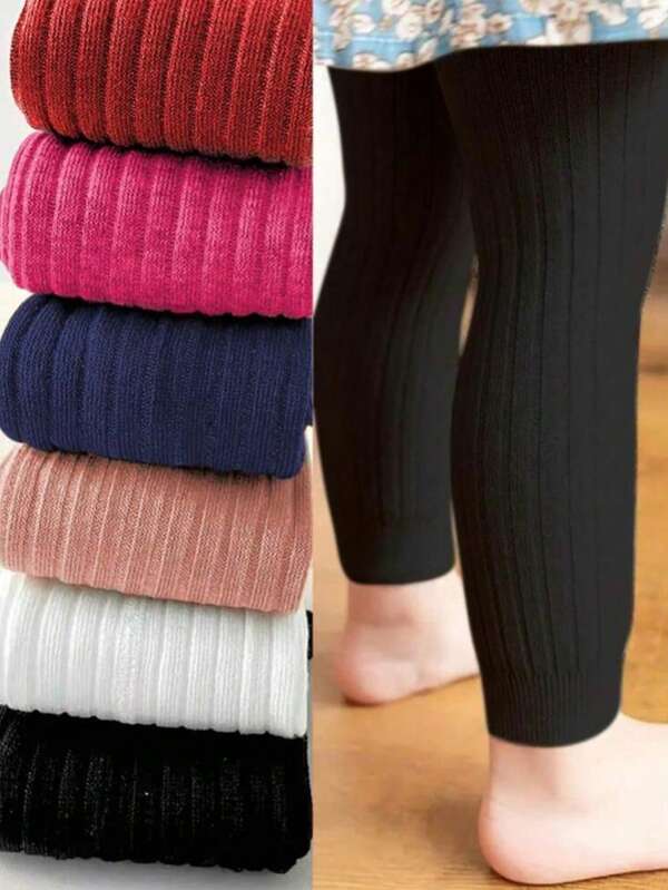 Meia Calça de Lã Adulto Feminina Simples  Casual-Confortável  Lã penteada de inverno