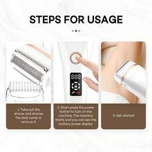 Electric Epilator Razor Beard Hair Removal Women's Shaving Machines Portable Female Hair Trimmer LCD - White - View 11