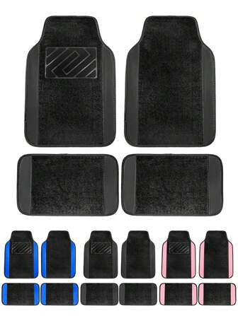 4PCS/2PCS Auto Vloermatten - Tapijt Voor Auto's, Universele Passende Auto Beschermmat, Auto Vloermatten, Vloermatten Voorste Rij, Vloermatten Tweede Rij, Complete Set Voor- En Achterkant Antislip Tapijten Voor Interieurbescherming, Auto Interieur Accessoires, Voor Auto's SUV's Vrachtwagens&