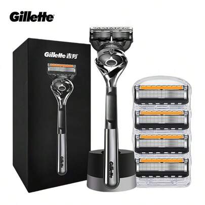 GILLETTE Gillette Fusion 5 ProGlide Manual Men's Shaver 1 Handle 5 Razor Heads 1 Magnetic Stand