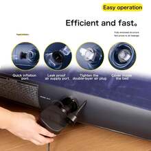 1 pieza Colchón de aire inflable azul, esterilla inflable individual de PVC de color aleatorio para uso en exteriores, azul