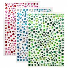 Nayiben 3 piezas de pegatinas de strass rosa, azul y verde, decoración de fiesta, pegatinas de maquillaje 3D para el cabello, la cara, las uñas, regalo de vuelta al colegio