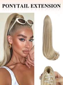 nimoki Clip Con Artigli In Estensione Di Coda Di Cavallo Per Donne Coda Di Cavallo In Capelli Sintetici In Fibra Ad Alta Resistenza Per Ragazze 18 Pollici (bionde)