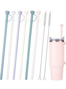 1 pieza/3 piezas Tapas de extensión de pajita de silicona para tumblers de 30 y 40 onzas, tapas superiores de pajita de silicona de 10 mm, cubiertas de pajita reutilizables, tapas antipolvo para pajitas, tapas simples para la punta de la pajita, accesorios para tazas