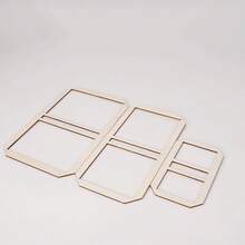 Scrapbook Binding Kit Beginner Binding Template Scrapbook Tool Manual Notepad, Sticky Note Making Kit DIY Hand Making Kit Wooden Sticky Note Kit,Wooden Diy Hollowed-Out Leaf Woven Sock Model, Retractable Woven Sock Display Sock Props