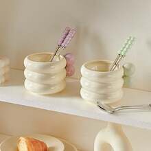 1 Muỗng thép không gỉ màu ngọc trai hình Macaron, thìa ăn bằng nhựa cán dài, đầu tròn, thích hợp cho món tráng miệng, thức ăn bổ sung, thức ăn phương Tây, quầy hàng rong, v.v. - Nhiều màu - Xem 7