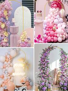 1个/5.9英尺（约1.8米）金色方形拱形背景架，婚礼拱形背景架，金属拱形架，适用于生日派对、婚礼、新娘送礼会、母亲节派对、毕业派对、鲜花、气球、卡片、文字和图像装饰拱形用品 - 金色 - 查看 7