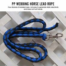 Horse Supplies - Strong Horse Lead Rope, Braided Horse Lead With Thick Silver Metal Clasp Hook, 4-Strand Horse Lead Rope, Pet Leash, Horse Halter Rope