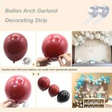 2pcs/Set 5m Double Hole Balloon Chains, Wedding/Birthday Backdrop Wall Decor Balloon & Firecracker Linking Strings