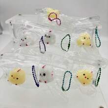 3pcs Packaged Plastic Squeeze Chicken Toys With Assorted Color Decor Pendants - Slow Rebound Stress Relief Toys Suitable For Young People Back To School