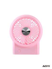 AOYI 1pc Rechargeable 500mAh Desktop 3 Speed Mini Fan With Charging Cable, Minimalist Design - Multicolor - View 11