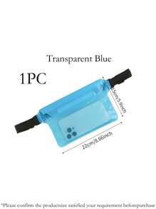 1pc/2pcs Waterproof Beach & Underwater Phone Bag, Waterproof Waist Pouch For Outdoor Travel, Waterproof Earphones Bag, PVC Material, Hook & Loop Closure, Triple Waterproof, Travel Storage Bag, Summer Waterproof Phone Pouch, Suitable For Diving, Swimming, Surfing