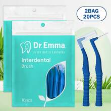 Dr.Emma Dr. Emma 10pcs/Bag Interdental Brush, Tooth Flossing Picks, Toothpick Cleaners, Tooth Cleaning Tool, Oral Dental Hygiene Flosser, Toothpick Cleaners For Detail Cleaning - Multicolor - View 17