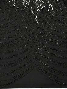 Sleeveless Halter Neck Sparkling Rhinestone Package Hip Short Suitable For Party Dinner Dress Wedding,Cocktail - Black - View 8