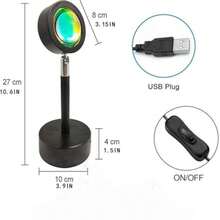 Sunset Lamp, Sunset Light Projector, 180 Degree Rotation, LED Night Light For Photography/Selfie/Home/Living Room/Bedroom Decoration, USB Charging (Sunset)