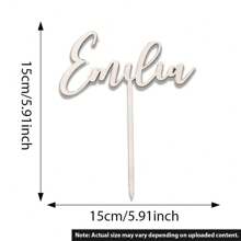 Topper personalizado de acrílico para tartas para el Día de la Madre, cumpleaños, boda, ceremonia de graduación - Nombre