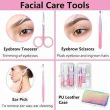 Manicure Set Women Nail Clipper Set Travel Manicure Kit With Glass Nail File Stainless Steel Nail Clippers With Case Nail Grooming Kit Nail Kit Nail Personal Care Set Gift For Women - Mermaid color - View 3