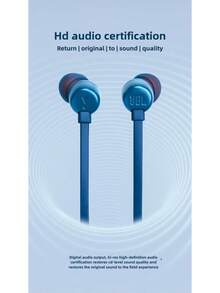JBL Auriculares con cable tipo C TUNE310C - Auriculares intraurales de sonido estéreo de alta fidelidad para computadora y teléfonos con interfaz USB-C - Azul - Ver 6
