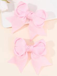 2 peças Laços de Cabelo para Meninas, Clipes de Laço de Cabelo com Desenho de Coração, Fita de Cetim Lisa Clipes de Jacaré, Acessórios de Cabelo Elegantes Anti-Deslizantes para Uso Diário, Festas, Aniversário (Rosa/Amarelo/Azul/Vermelho-Rosa)