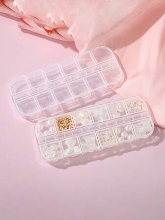 [6/12 Compartment Transparent] Manicure Supplies/Jewelry Organizer Box, Dustproof & Oxidation Resistant Drawer Storage ,Jewellery Box,Pouch,Makeup Brush Holder,Brush Holder,Perfume Organiser,Pouch Bag,Gifts For Women,Christmas Gifts,Gift Ideas For Women