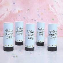 1/5/10 件五彩纸屑爆破器、彩色五彩纸屑手持扭曲礼品花管、毕业派对五彩纸屑、婚礼派对、母亲节、毕业装饰、性别揭示装饰、生日装饰、派对礼品、房间装饰家居装饰（请勿将发射管对准人或物体） - 藍色 - 查看 2