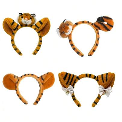 1pc Funny Plush Tiger Party Headband