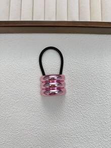 3pcs Europe And The United States Geometric Metal Bump Elasticity New Elegant Hair Tie Versatile Hair Rope Retro Elegant Hair Tie