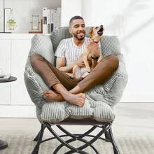 Lazy Chair With Ottoman, Modern Lounge Accent Chair With Armrests And A Side Pocket, Leisure Upholstered Sofa Chair Reading Chair With Footrest For Small Space, Corner Chair(Light Green) - Màu xanh Bạc hà - Xem 2