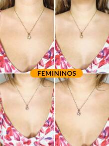 Corrente Cordão Colar 50cm Unissex Infantil Pingente Bola Futebol Cores Prata Dourado Aço Inox