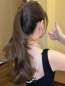 Kẹp tóc màu cá hồi tối giản thanh lịch, kẹp tóc đuôi ngựa họa tiết da báo đa năng, kẹp tóc hình quả chuối, kẹp tóc cho tóc buông xõa, kẹp tóc kiểu càng cua, đồ dùng học tập, phụ kiện tóc, phụ kiện đội đầu, ghim cài tóc - Nhiều màu - Xem 2