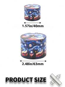 BROS 1.57"/2.48" Premium Zinc Alloy Grinder - Artistic Pattern Design - Multi-Functional Grinding Tool - Festive Season Gift - Multicolor - View 6