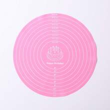 Silicone Baking Mat Round Baking Mat Cake Mat With Measurements Non Stick Dough Rolling Mat Pastry Mat For Making Macarons Bread Baking Accessories