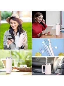 1 pieza/3 piezas Tapas de extensión de pajita de silicona para tumblers de 30 y 40 onzas, tapas superiores de pajita de silicona de 10 mm, cubiertas de pajita reutilizables, tapas antipolvo para pajitas, tapas simples para la punta de la pajita, accesorios para tazas