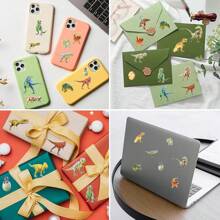 5/10 pezzi Adesivi a bolle di dinosauro riutilizzabili, adesivi per decorazione di custodie per telefono, album, diari, planner, biglietti, progetti creativi fai-da-te, artigianato