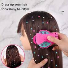 1 Set/100 Stücke/120 Stücke/220 Stücke Diamant-Themen Haar Schmuck Formung DIY Kits, Kinder Spiel Verkleidung Haar Accessoires Spielzeug, Diamant Haar Ornamente mit Styling Werkzeugen, Geburtstag/Halloween/Weihnachten/Thanksgiving Geschenk für Mädchen