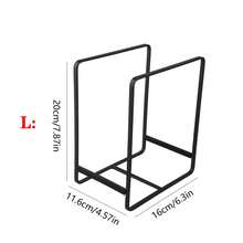 1 Pc Iron Dish Rack, Simple & Minimalist Organizer Holder For Plates, Bowls For Home Kitchen Cabinet - Black - View 9