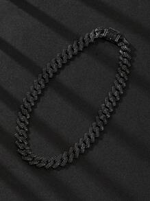 Stylish Full CZ Diamond Hiphop Chain Necklace, Suitable For Men And Women Everyday Streetwear, Great Gift