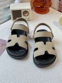 Sandalias de verano para niños, estilo casual con suela suave convertible y diseño lindo, sandalias tipo chanclas con estilo coreano para niños