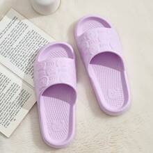Pantofole da donna con suola morbida antiscivolo in EVA, design carino a forma di orso, adatte per uso domestico
