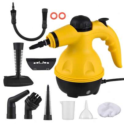 Limpiador de vapor para el hogar, vapor de alta presión de 3,5 Bar, 1050 W, tanque de agua de 350 ml, adecuada para alfombras, sofás, ropa, cocinas, muebles, baños, automóviles, pisos, etc.