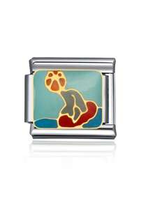 1 pieza 2025 Brazalete de acero inoxidable con dijes italianos de de moda con temas de animales como panda, búho, águila, tiburón, araña y cangrejo, adecuado como regalo para novia, amigos, familia, fiesta y accesorios diarios