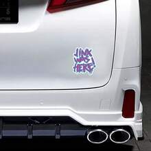 Vibrant "JINX Is Here!" Vinyl Decal, Car Sticker, Bumper Sticker, And Laptop Adhesive Sticker - Unique Asymmetrical Shape, Durable On Plastic Surfaces - Eye-Catching Neon Colors, Single Use, Computer Accessories Sticker - Multicolor - View 8
