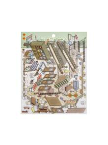 3pcs/Pack Market Food Theme Scene Stickers, 3D Three-Dimensional Two-Layer Scene Stickers, Restaurants, Inns, Academies, Bun Shops And Animal Elements DIY Creative Waterproof PET Scene Stickers , Back To School Gifts - Multicolor - View 14