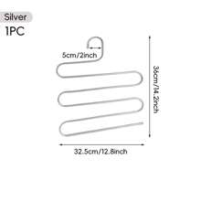 1pc Stainless Steel Hanger, Multiple Colors Available, Non-Slip Space Saving Clothes Storage Rack For Pants Jeans Scarves, Multi-Function Hanger, Wardrobe Organizer, Holiday Decoration Home Decor Spring Decoration