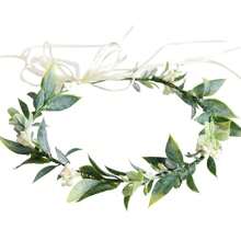1 Stück grüner Blätterkranz Eukalyptusblumen Kopfband für Frauen und Mädchen, Blumenkopfschmuck, Brautschleier, Foto-Accessoire, Hochzeitsaccessoire, Brautblumenkrone